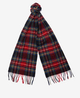 Barbour New Check Tartan Scarf In Black Stewart