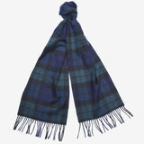Barbour New Check Tartan Scarf In Black Watch