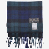 Barbour New Check Tartan Scarf In Black Watch