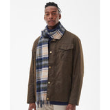 Barbour New Check Tartan Scarf in Sand Beige
