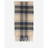 Barbour New Check Tartan Scarf in Sand Beige