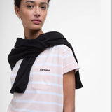 Barbour Otterburn Stripe T-shirt Primrose In Pink