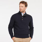 Barbour Patch Half Zip Sweater In Navy