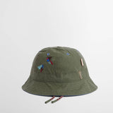 Barbour Paul Smith Loves Barbour Domed Bucket Hat In Khaki