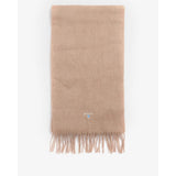 Barbour Plain Lambswool Scarf In Light Brown