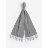 Barbour Plain Lambswool Scarf In Light Grey