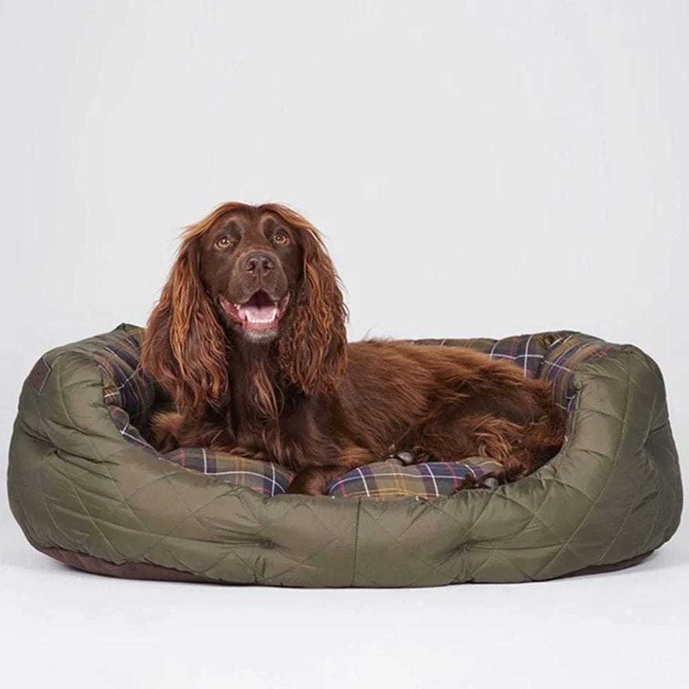 Barbour Quilted Tartan Dog Bed 30 Inches