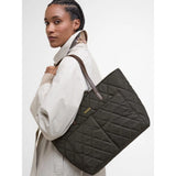 Barbour Quilted Tote Bag In Olive