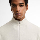 Barbour Ravensworth Quarter-Zip Sweatshirt In Ecru Marl