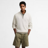 Barbour Ravensworth Quarter-Zip Sweatshirt In Ecru Marl