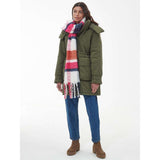 Barbour Rawson Check Scarf in Dahlia/Navy