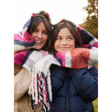 Barbour Rawson Check Scarf in Dahlia/Navy