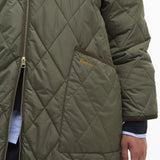 Barbour Rhea Quilted Jacket In Deep Olive/Ancient Tartan