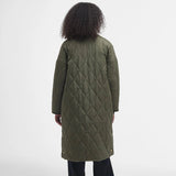 Barbour Rhea Quilted Jacket In Deep Olive/Ancient Tartan