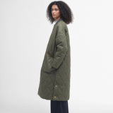 Barbour Rhea Quilted Jacket In Deep Olive/Ancient Tartan