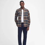 Barbour Ronan Tailored Fit Check Shirt In Grey Marl