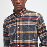 Barbour Ronan Tailored Fit Check Shirt In Grey Marl