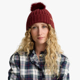 Barbour Saltburn Beanie & Scarf Gift Set In Cranberry