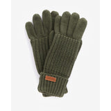 Barbour Saltburn Knitted Gloves In Olive