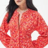 Barbour Samphire Midi Dress in Orange