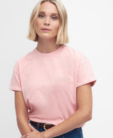 Barbour Sandgate Logo T-Shirt in Shell Pink