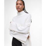 Barbour Serena Knitted High-Neck Jumper In Cloud