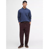 Barbour Stretch Cord Relaxed Trousers In Dark Oak