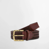 Barbour Stretch Leather Belt Brown