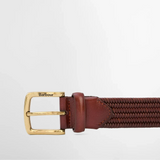 Barbour Stretch Leather Belt Brown