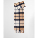 Barbour Tartan Cashmere Scarf In Hessian Navy