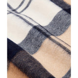 Barbour Tartan Cashmere Scarf In Hessian Navy