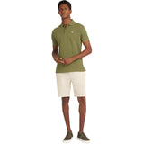 Barbour Tartan Pique Polo Shirt In Burnt Olive