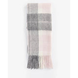 Barbour Tartan Scarf In Pink Grey Tartan