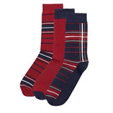 Barbour Tartan Sock Gift Box in Cranberry