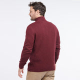 Barbour Tisbury Half Zip Sweater In Ruby