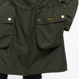 Barbour Una Showerproof Jacket In Olive/Tartan