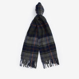 Barbour Unisex Brack Patchwork Tartan Scarf In Navy/Ginger