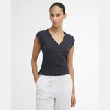 Barbour Verona Ribbed T-Shirt In Navy