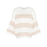 Barbour Vivienne Crew Neck Jumper In French Oak Stripe