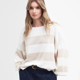 Barbour Vivienne Crew Neck Jumper In French Oak Stripe