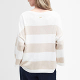 Barbour Vivienne Crew Neck Jumper In French Oak Stripe
