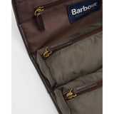 Barbour Waxed Hanging Washbag In Olive