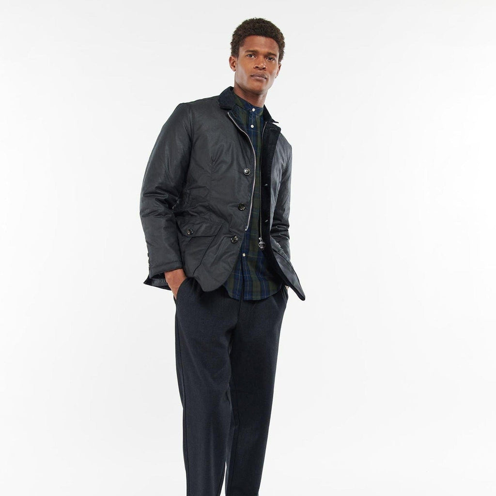 Barbour Winter Lutz Wax Navy Olive Night