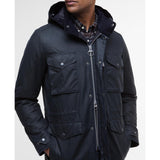Barbour Winter Sapper Waxed Jacket In Navy/Midnight Oak