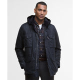 Barbour Winter Sapper Waxed Jacket In Navy/Midnight Oak