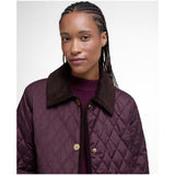 Barbour Women's Marla Quilted Jacket In Black Cherry/Dark Brown/Muted Tartan