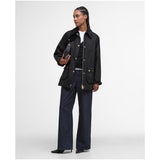 Barbour Women's Modern Beadnell Waxed Jacket In Black/Classic Tartan