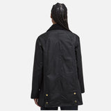 Barbour Modern Beadnell Waxed Jacket In Black/Classic Tartan