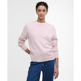 Barbour Woodhouse Crew Neck Jumper In Pink Blush