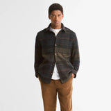 Barbour Woodlane Brushed Check Overshirt In Shadow Classic Tartan